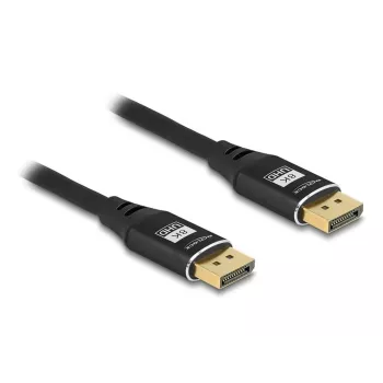 DeLOCK DisplayPort laidas 8K 60 Hz 3 m juodas metalinis
