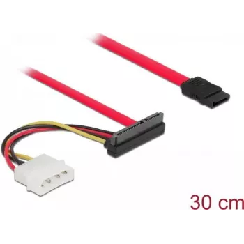 SATA laidas DeLOCK 86078 0,5 m SATA 7-pin SATA 22-pin Molex