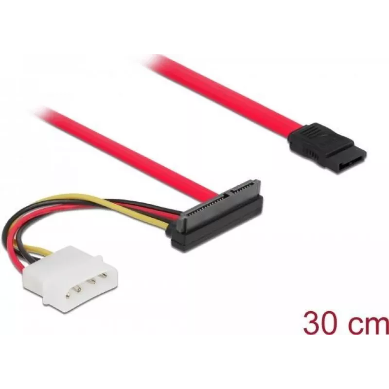 SATA laidas DeLOCK 86078 0,5 m SATA 7-pin SATA 22-pin Molex