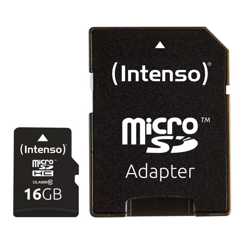 ATMINTINĖ MICRO SDHC 16GB C10/W/ADAPTER 3413470 INTENSO