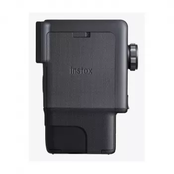 Momentinės spaudos fotoaparatas Fujifilm Instax mini evo Cinema — 1/5 colio CMOS 2560×1920, nuotrauka 62×46 mm, įmontuota blykstė, juodas