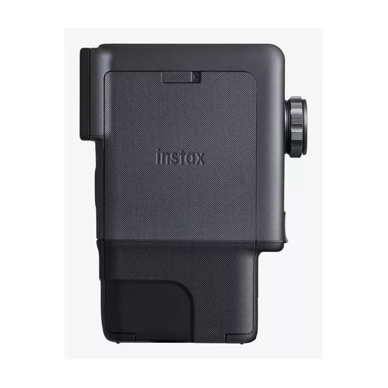 Momentinės spaudos fotoaparatas Fujifilm Instax mini evo Cinema — 1/5 colio CMOS 2560×1920, nuotrauka 62×46 mm, įmontuota blykstė, juodas