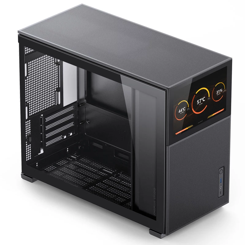 Jonsbo D31 MESH Screen Micro-ATX korpusas, grūdintas stiklas - juodas