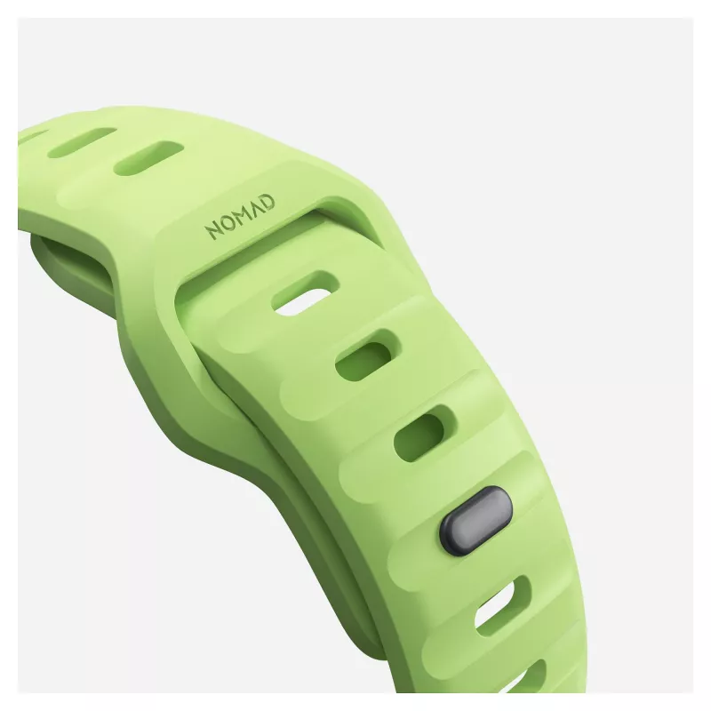 Band Nomad Sport Band šviesiai žalia guma — plotis 21,5 mm, riešas 160–195 mm