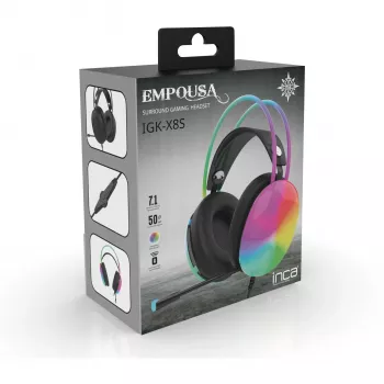 Cian Technology GmbH INCA Gaming Headset IGK-X8S 7.1 USB RGB-LED juoda - ausinės