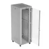 Serverių spinta LANBERG FF01-8047-12SL 47U 800x1000 mm pilka su priekinėmis ir galinėmis stiklinėmis durelėmis bei vieta LCD skydeliui