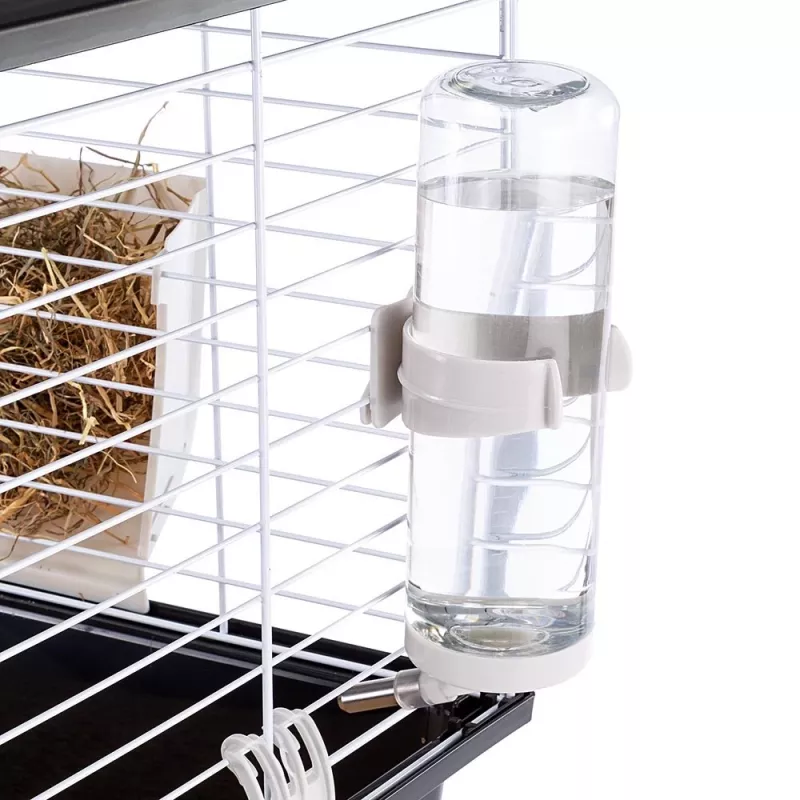 Cage FERPLAST Casita 100 for Rabbits and Guinea Pigs, Metal/Plastic, 960×570×560 mm, Taupe/White