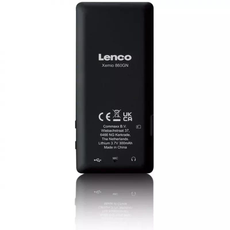 MP3 grotuvas Lenco Xemio-860GN 8 GB juodas/žalios spalvos LCD 18 val. atkūrimo