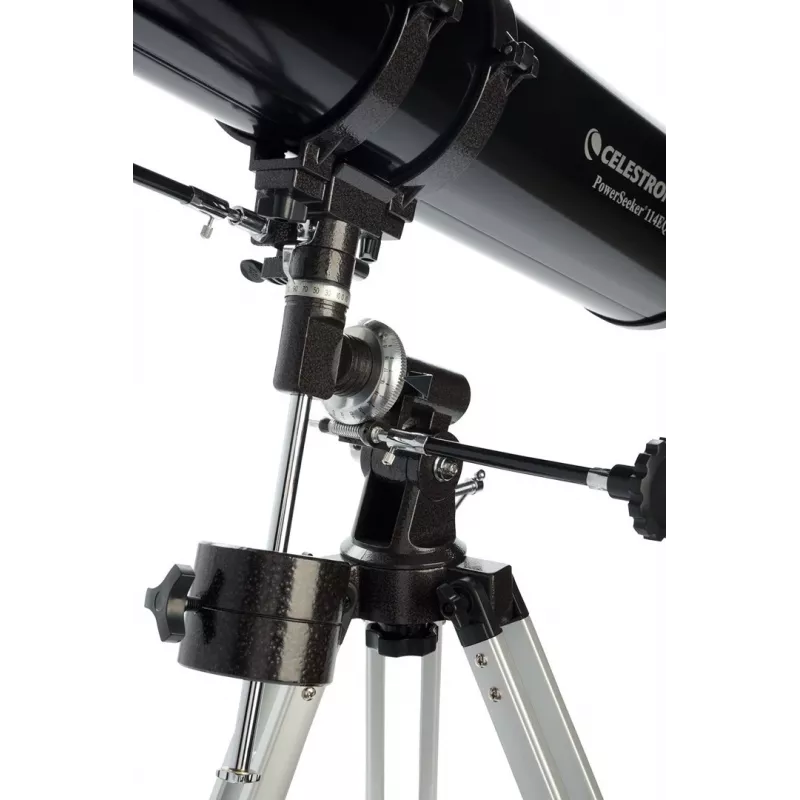Celestron PowerSeeker 114EQ refraktorius 45x, juodas