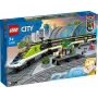 LEGO 60337 City Express keleivinis traukinys, nuotolinio valdymo rinkinys, žaislinės dovanos vaikams, berniukams ir mergaitėms, su veikiančiais žibintais, 2 vagonais ir 24 bėgių dalimis