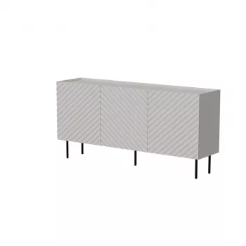 Komoda Cama LUCCA 3D 165x40x80 cm — kašmyro spalvos, medžio drožlių plokštė, 16 mm rėmas, 1.8 cm durų storis