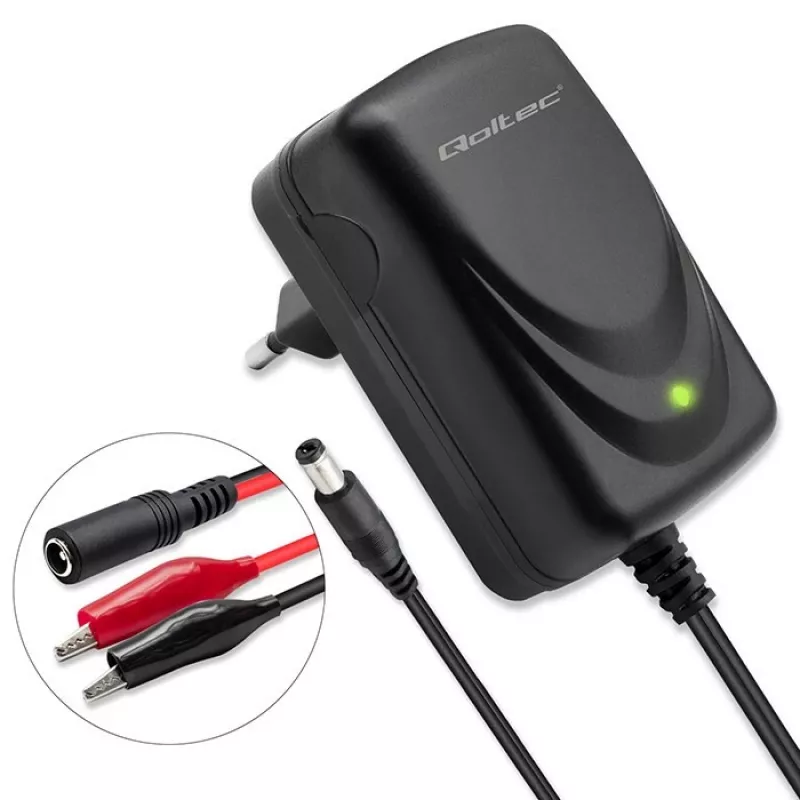 Baterijų įkroviklis QOLTEC Charger for AGM GEL STD 12V 1.5A