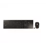 CHERRY DW 9100 plonas klaviatūra Pelė komplekte Universalus RF belaidis + Bluetooth AZERTY prancūzų juoda