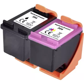 Renkforce rašalo rinkinys, pakeičiantis HP 304 (3JB05AE) suderinamas rinkinys Juoda, Žalsvai mėlyna, Purpurinė, Geltona RF-I-HP304BKCMY RF-5628894 (RF-5628894)