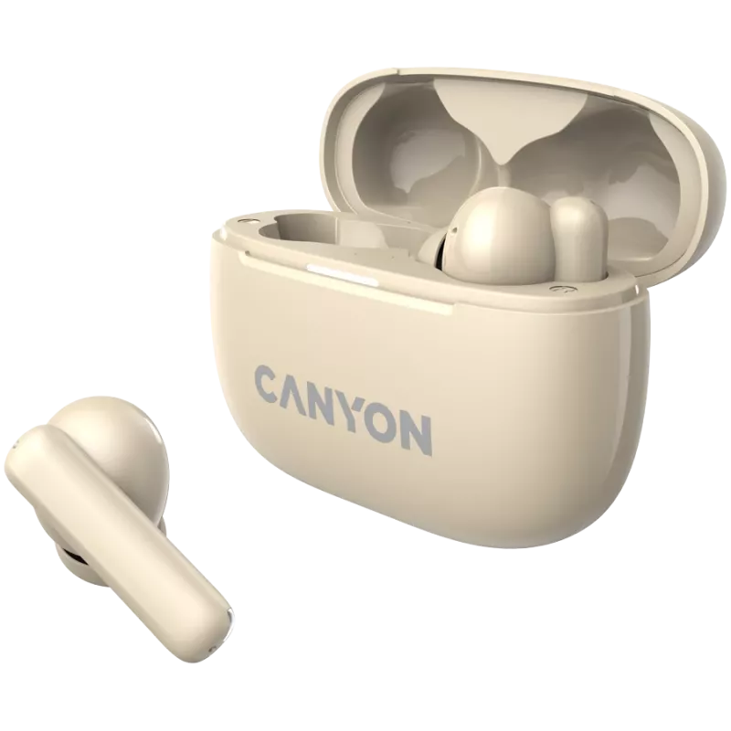 Canyon CNS-TWS10BG Ausinės ir ausinės True Wireless Stereo (TWS) Į ausį skambučiai/muzika/sportas/kasdienis naudojimas USB Type-C Bluetooth Smėlio spalvos (CNS-TWS10BG)