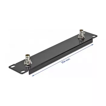 Priekinis skydelis DeLOCK 10 colių panelis su 2 BNC lizdais 1U juodas
