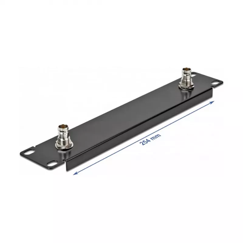 Priekinis skydelis DeLOCK 10 colių panelis su 2 BNC lizdais 1U juodas