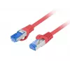 LANBERG PATCHCORD S/FTP CAT.6A 0.5M Raudona LSZH