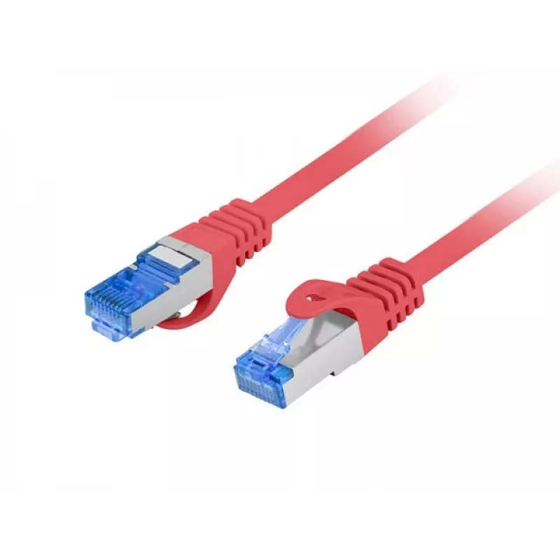 LANBERG PATCHCORD S/FTP CAT.6A 0.5M Raudona LSZH