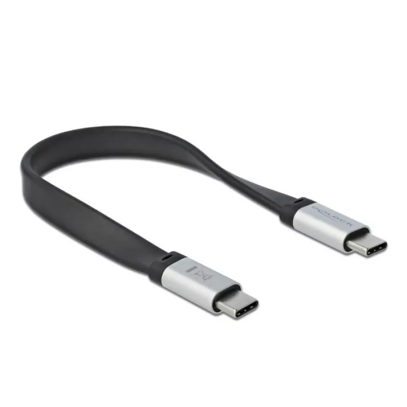 USB laidas DeLOCK 85926 USB 3.2 Gen 2 0,22 m USB C juoda sidabrinė