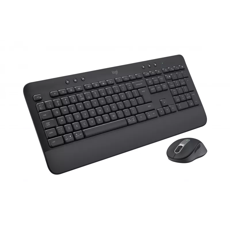 Logitech Signature MK650 verslui - Klaviatūros ir pelės rinkinys - Belaidis - 2,4 GHz, Bluetooth LE - QWERTY - Ispanų - Grafitas