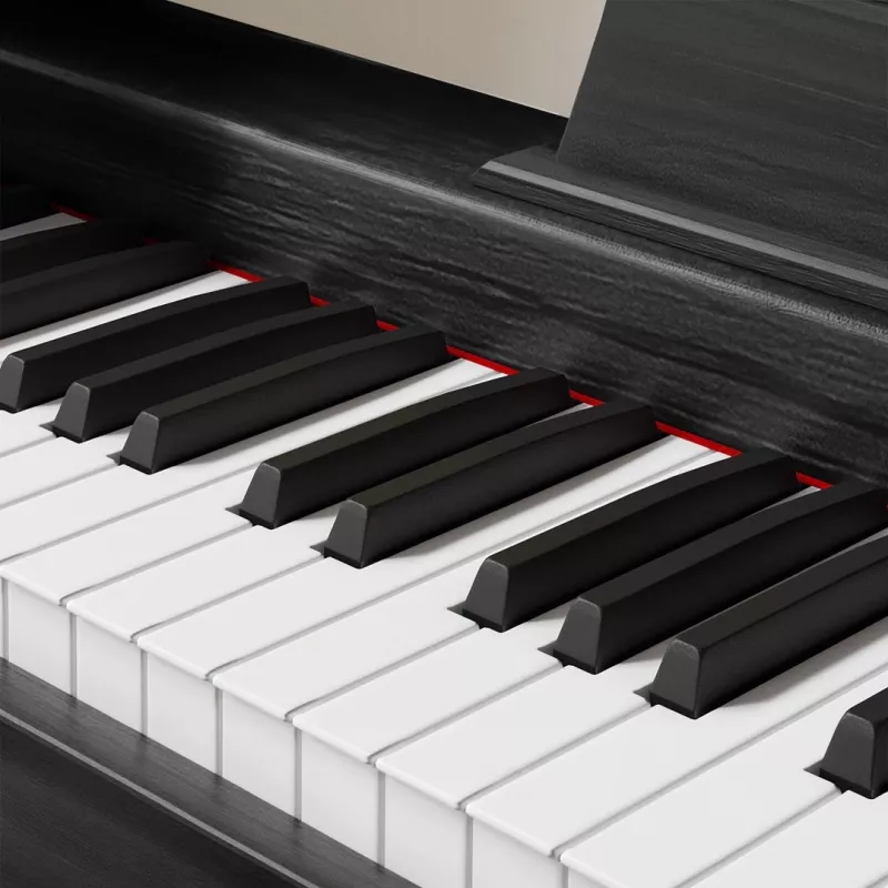 Skaitmeninis pianinas Kruger & Matz KMDP-45-BK — 88 klavišų svertinė klaviatūra, matinė juoda