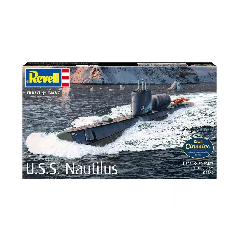Plastikinis laivo modelis REVELL U.S.S. Nautilus masteliu 1:305, rinkinys 05184