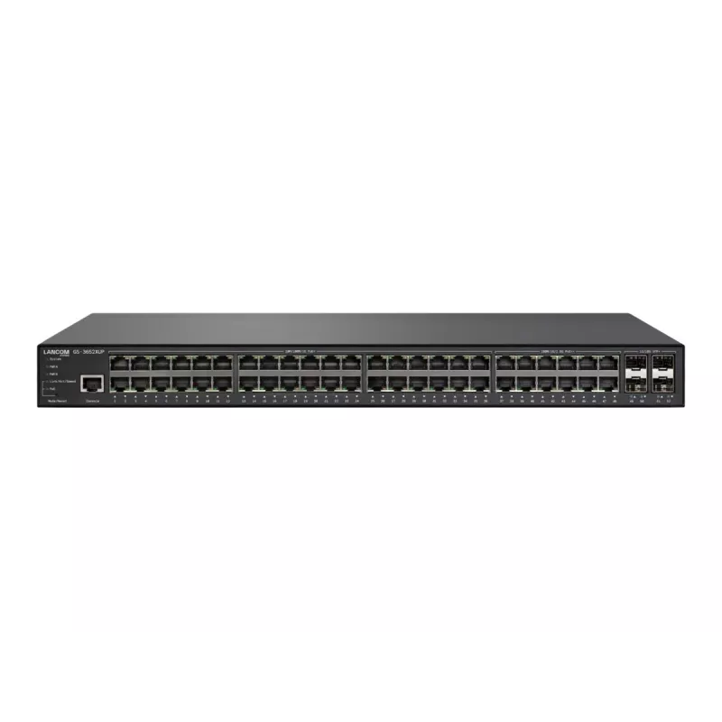 LANCOM GS-3652XUP - Switch - valdomas - 12 x 100/1000/2,5G (PoE++) + 36 x 10/100/1000 (PoE+) + 4 x 1 Gigabit / 10 Gigabit SFP+ - stalinis, montuojamas į stelažą - PoE++ (820 W) (61879)