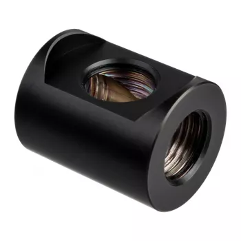 Jungtis EKWB EK-Quantum Torque Splitter 3F T — Žalvaris, Juoda, Aukštis 28 mm