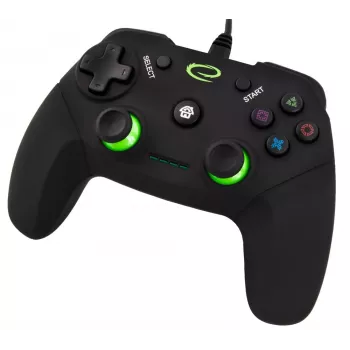 Žaidimų pultelis ESPERANZA EGG110K laidinis USB su vibracija, 12 mygtukų, 1,5 m laidas – PC ir PS3
