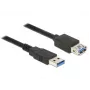 Delock USB3.0 prailginimo laidas - USB prailginimo laidas - USB Type A (V) į USB Type A (F) - USB3.0 - 3,0 m - juoda (85057)