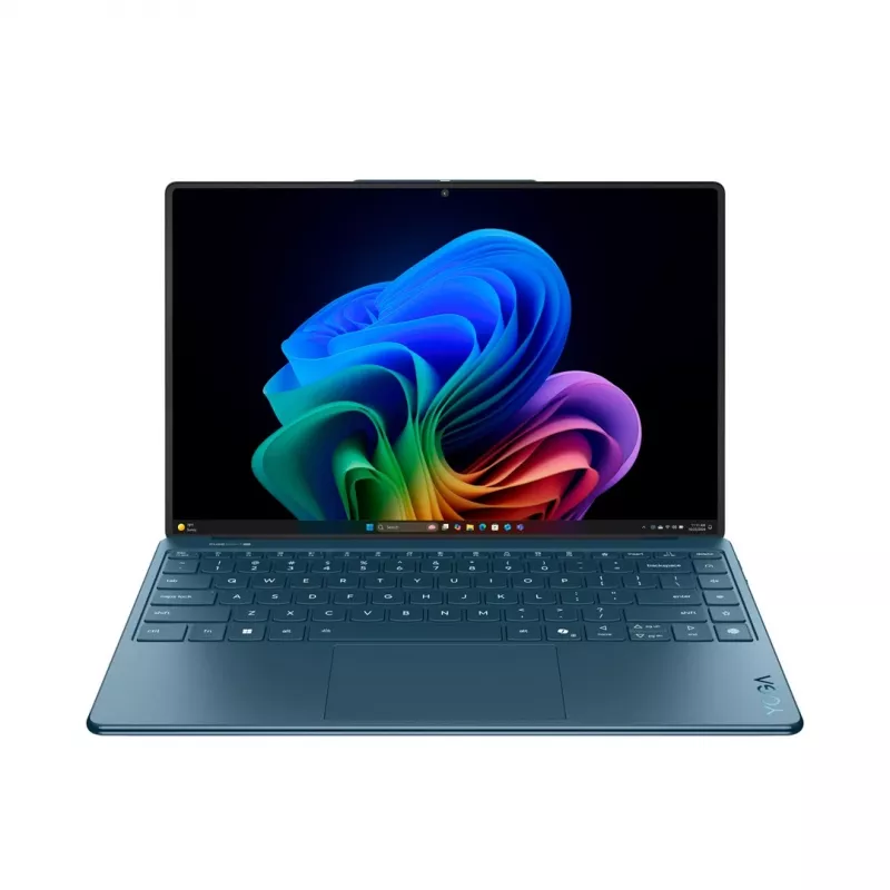 Nešiojamas kompiuteris Lenovo Yoga plonas 9 14 colių — Intel Core Ultra 7 258V, 32 GB LPDDR5x, 1 TB NVMe SSD, OLED 3840×2400, Wi‑Fi 7, Teal