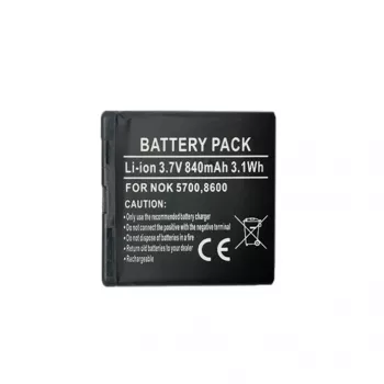 Papildoma skaitmeninė baterija BP-5M, skirta Nokia 5700 / 7390, 3,7 V, 1000 mAh