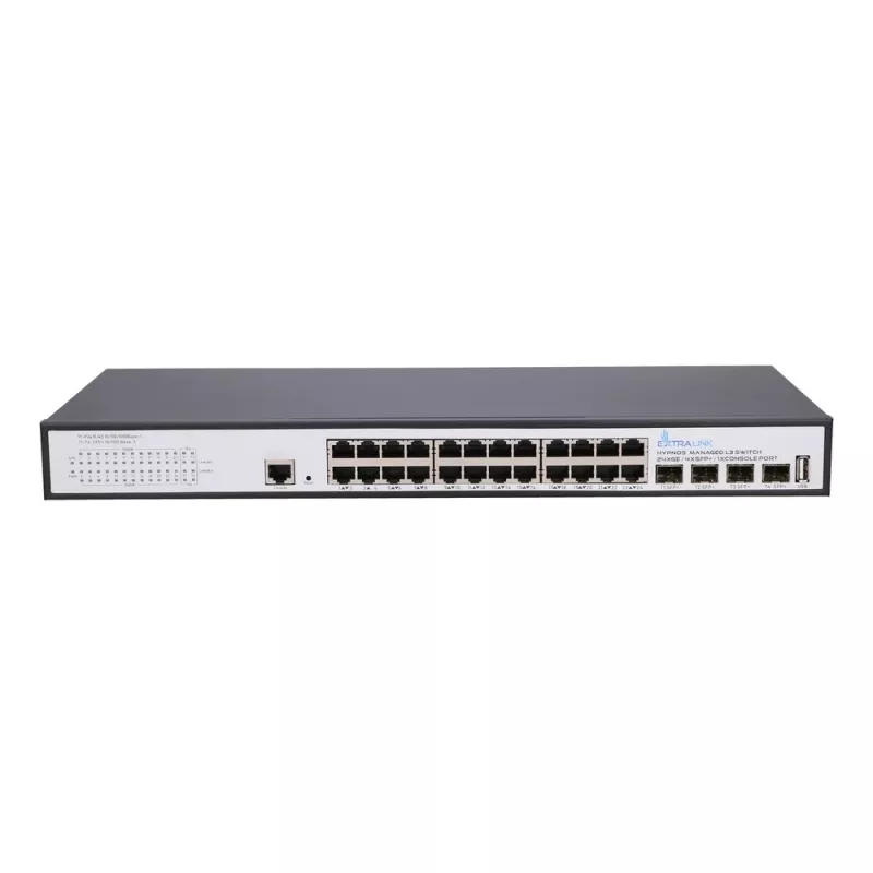 Extralink Hypnos jungiklis, 24x RJ45 1000Mb/s, 4x SFP+, L3, valdomas