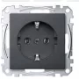 Kištukinis lizdas, tipas F, Merten MEG2301-0414, 16 A, 250 V, antracito spalvos