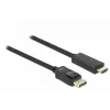 Delock Kabel DisplayPort 1.1 Stecker > High Speed HDMI-A Stecker Passiv 3 m schwarz (82435)