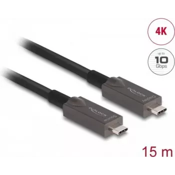 Aktyvus optinis USB-C vaizdo, duomenų ir maitinimo kabelis DeLOCK 84179 15 m