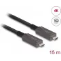 Aktyvus optinis USB-C vaizdo, duomenų ir maitinimo kabelis DeLOCK 84179 15 m