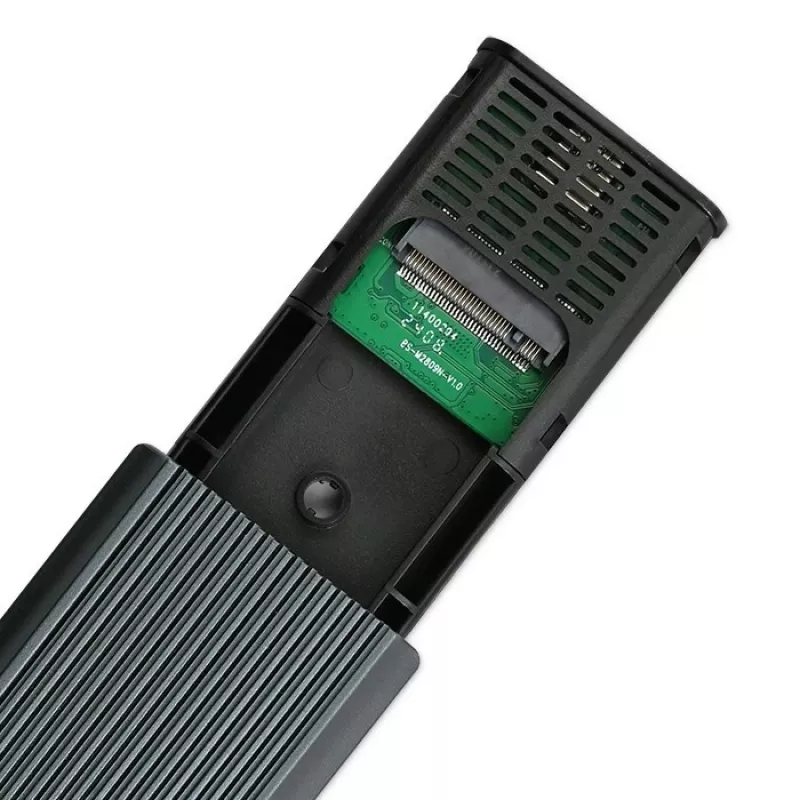 M.2 NVMe SSD korpusas QOLTEC 52630 — USB 3.1 Gen2 10Gb/s, skirtas M.2 NVMe diskams