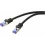 Renkforce RF-6830462 RJ45 tinklo kabelis, komutacinis kabelis CAT 6a S/FTP 2,00 m Juodas 1 vnt. (RF-6830462)