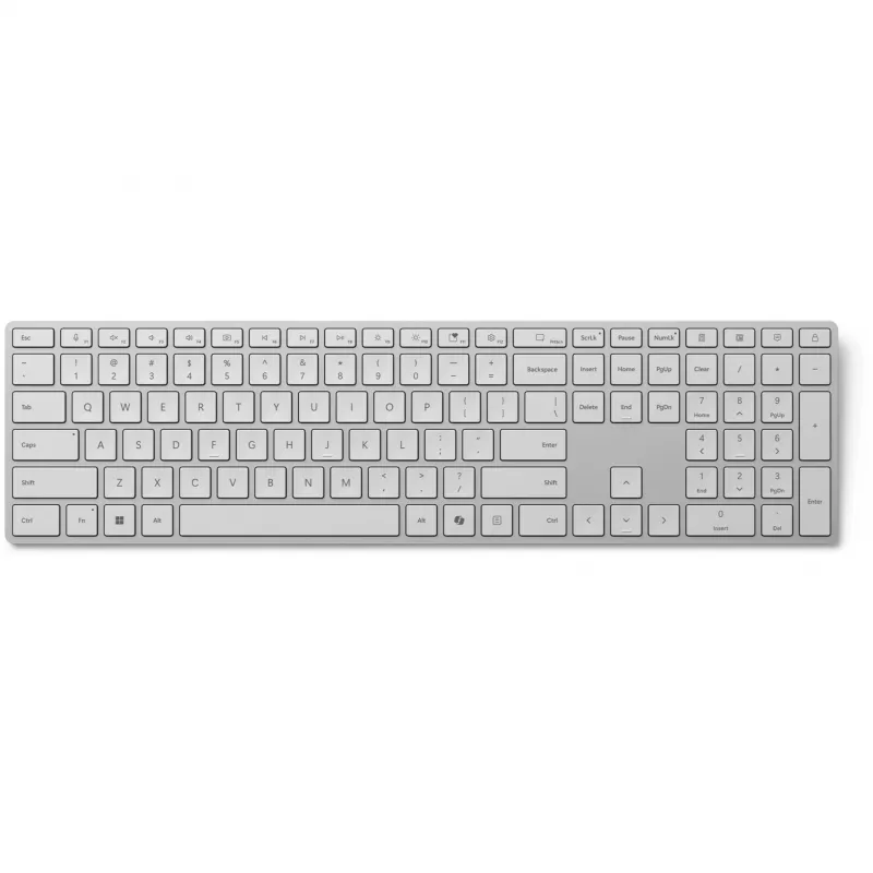 Klaviatūra Microsoft Surface (2 versija) — Pilno dydžio Bluetooth QWERTZ vokiečių, pilka