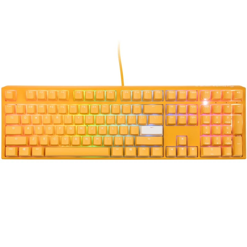 Ducky One 3 klaviatūra, žaidimų, USB, QWERTY, anglų, geltona