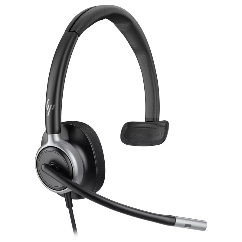 Monauralinės USB laidinės ausinės Poly Mission 615 — svoris 117,5 g