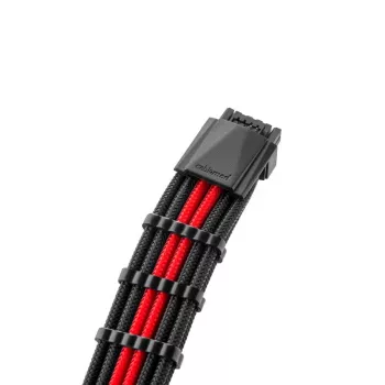 CableMod PRO ModMesh 12VHPWR į 3x PCI-e kabelis - 45 cm, juodas/raudonas