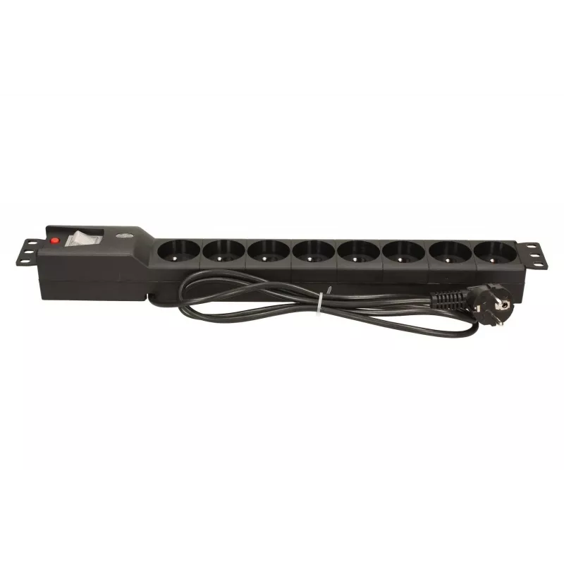 LESTAR LXARM 810 G-A K.:CZ 1,5M 19PDU juodas 8 kintamosios srovės lizdai 230 V 1,5 m