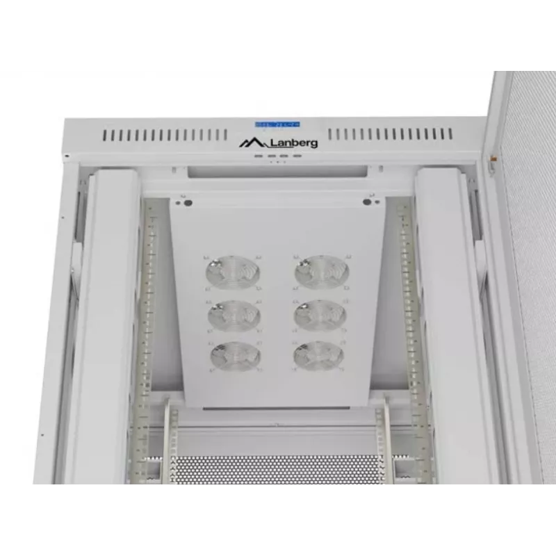 19 inch Rack Cabinet LANBERG FF01-8047-23SL 47U 800x1200 mm Pilka Perforated Doors