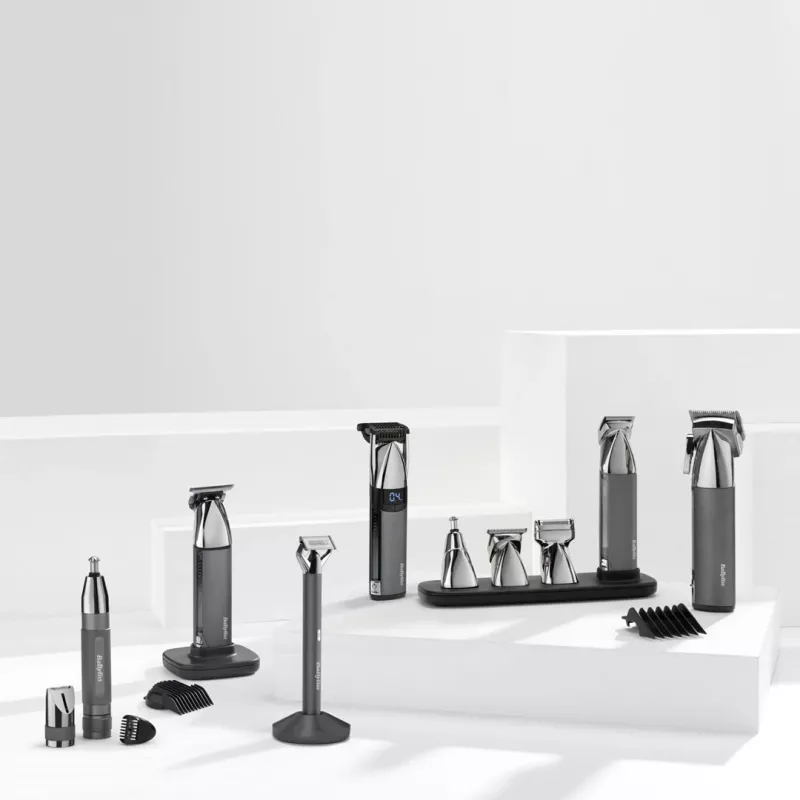 Barzdos kirpimo mašinėlė BABYLISS OT996E su metaliniais peiliukais ir reguliuojamo ilgio nustatymais
