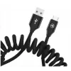 USB į USB-C duomenų laidas Tellur ištiesiamas 3A 1,8 m juodas