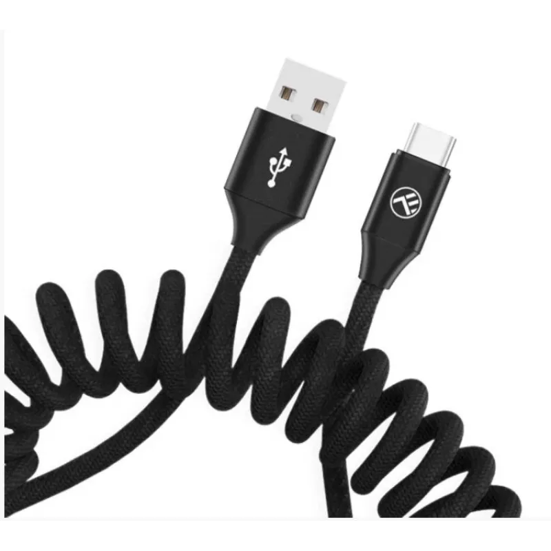 USB į USB-C duomenų laidas Tellur ištiesiamas 3A 1,8 m juodas