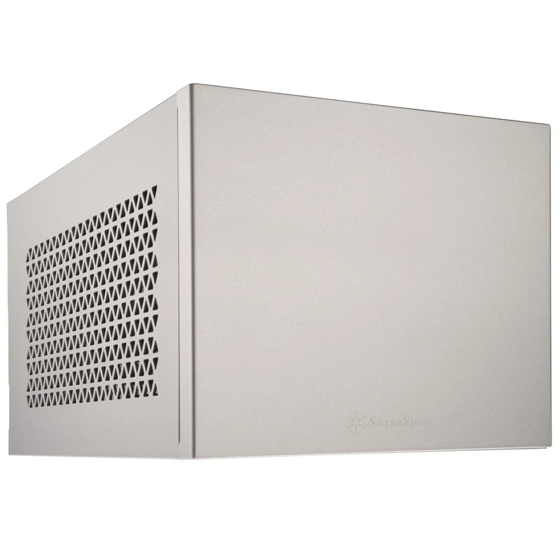 Mini-ITX korpusas SidabrinėSTONE SST-SG15S, sidabrinis aliuminio kompaktinis korpusas